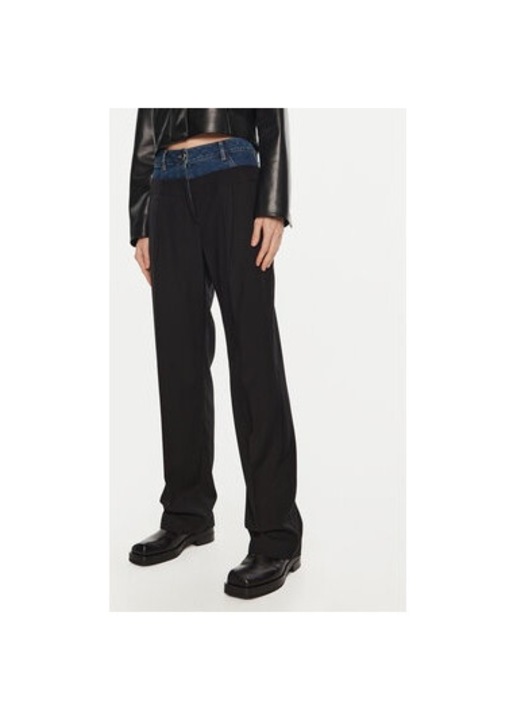 Pantaloni dama, Sisley, 304280344, Poliester/Viscoza, Negru, Negru