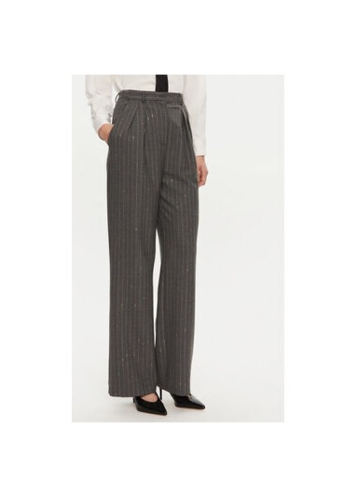 Дамски панталон, Simona Corsellini, 304362477, Полиестер/Вълна, Сив, Сив