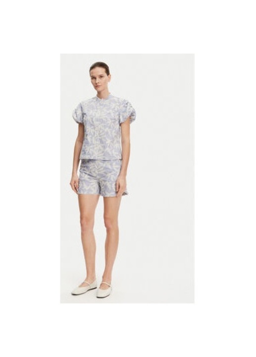 Pantaloni scurti dama, Munthe, 304893056, Bumbac organic, Albastru, Albastru