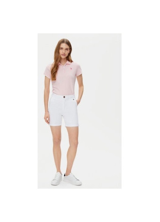 Női rövidnadrág, US Polo Assn., 305227454, Pamut, Fehér, Fehér