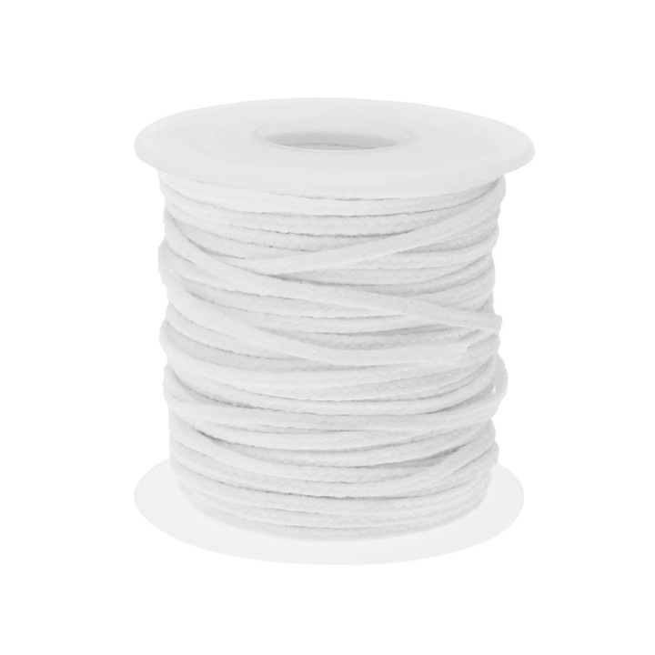 Памучен фитил YANYXR, 30м, бял, 0.2x0.1см