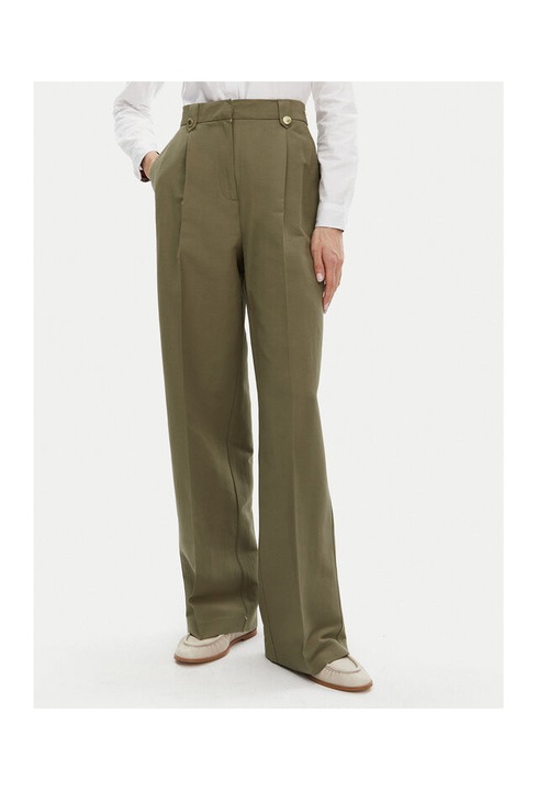 Női nadrág, Barbour, 305174611, Len, Poliészter, Zöld, Zöld