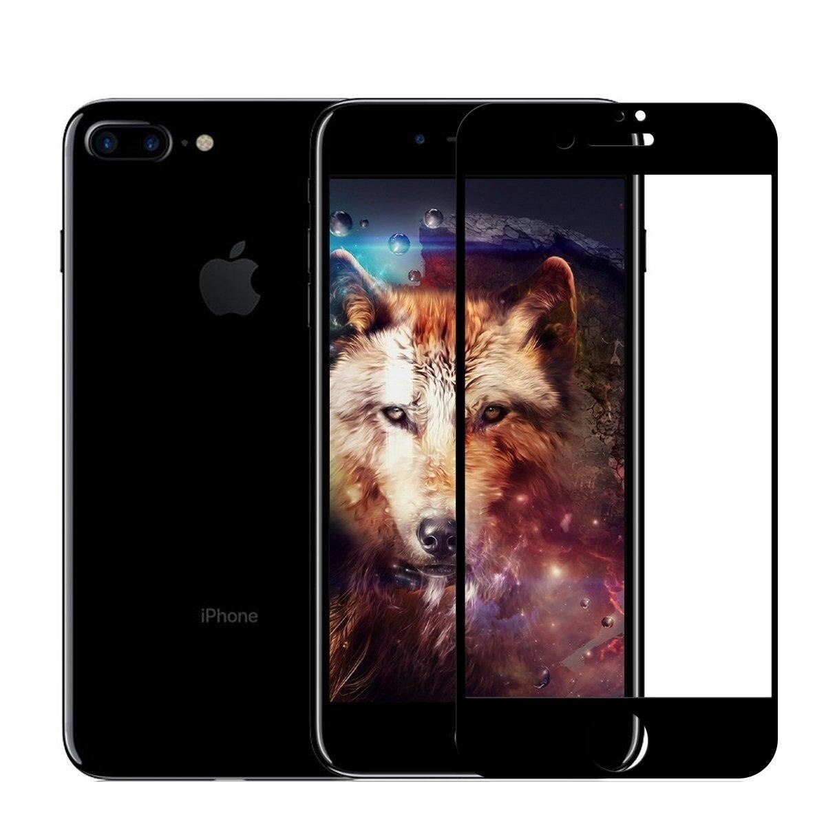 Folie protectie ecran sticla 3d Cellara pentru iPhone 7 Plus - Neagra