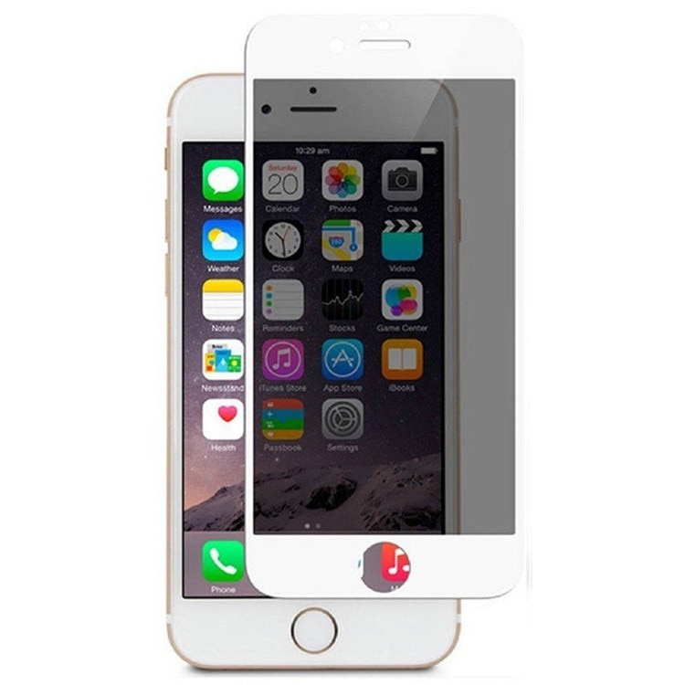 Folie protectie ecran sticla 3d Privacy Cellara pentru iPhone 7 - Alb