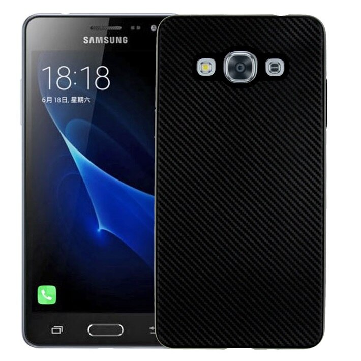 Capac de protectie Carbon Fiber pentru Samsung Galaxy J3 Pro, negru