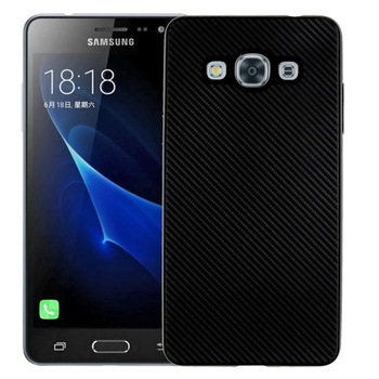 Capac de protectie Carbon Fiber pentru Samsung Galaxy J3 Pro, negru Capac de protectie Carbon Fiber pentru Samsung Galaxy J3 Pro, negru