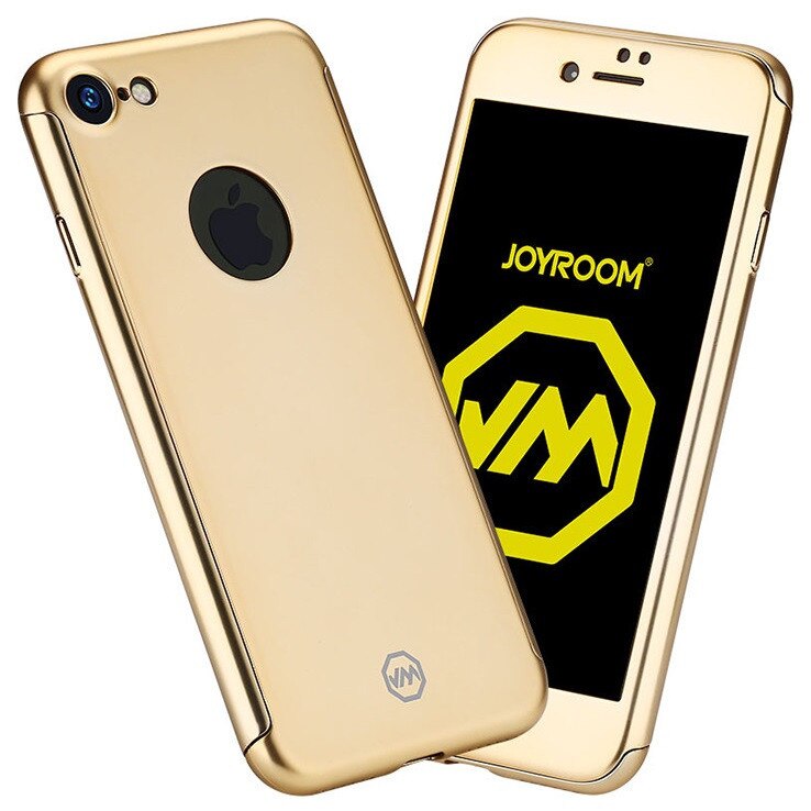 Husa Full Cover 360° (fata + spate + geam sticla) JOYROOM pentru Apple iPhone 6 Plus / 6S Plus, auriu