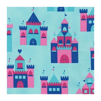 Material textil din bumbac, Robert Kaufman, 100% - Princess Life Castle Cristal - latime 1.10m Material textil din bumbac, Robert Kaufman, 100% - Princess Life Castle Cristal - latime 1.10m