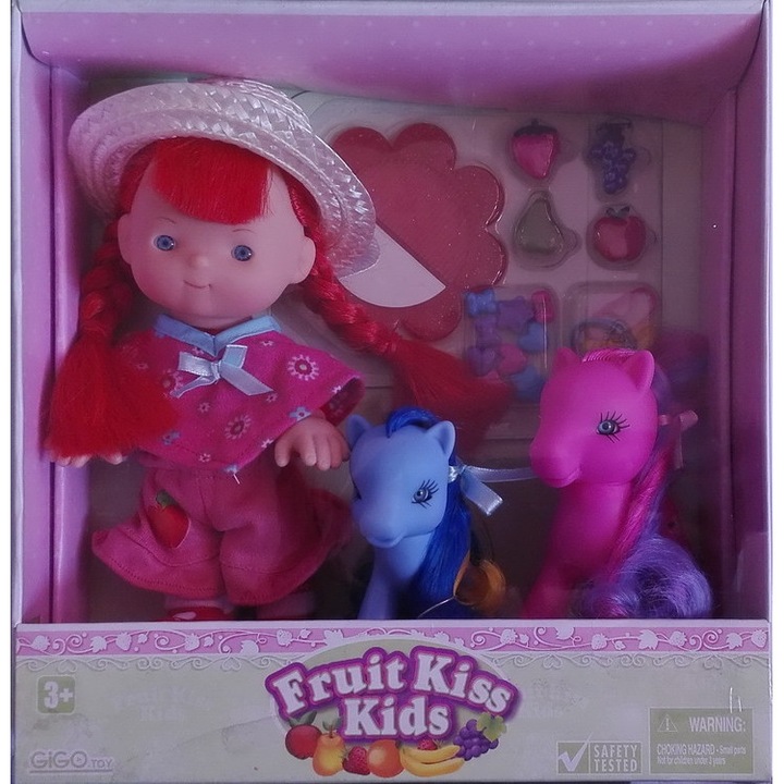 КУКЛА ароматизирана с 2 ПОНИТА Edea, Fruit Kiss Kids, Черешка 28443
