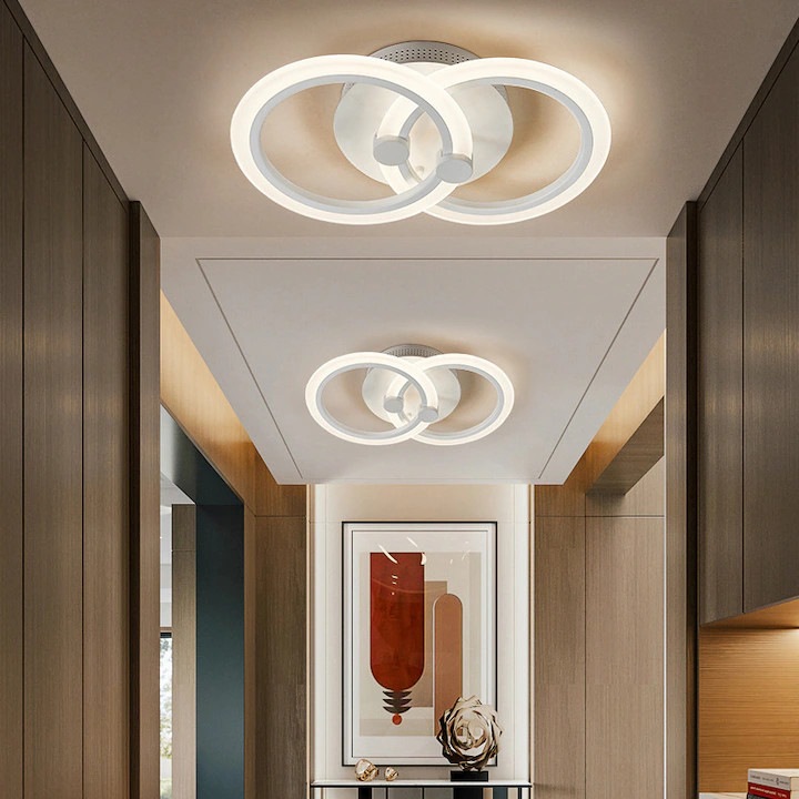 EDC® 2 körös LED csillár 2,4G wifi távirányítóval állítható fény/hideg/meleg/semleges intenzitással