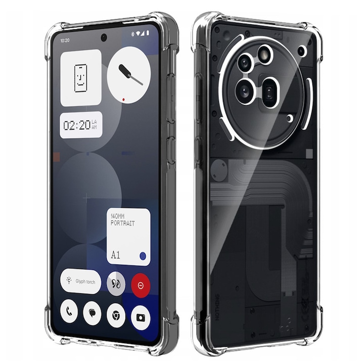 Case for Nothing Phone (3a) Pro DaDen Antishock, Ultra Protection, Corner Protection, Anti Shock, Impact Resistance, Transparent