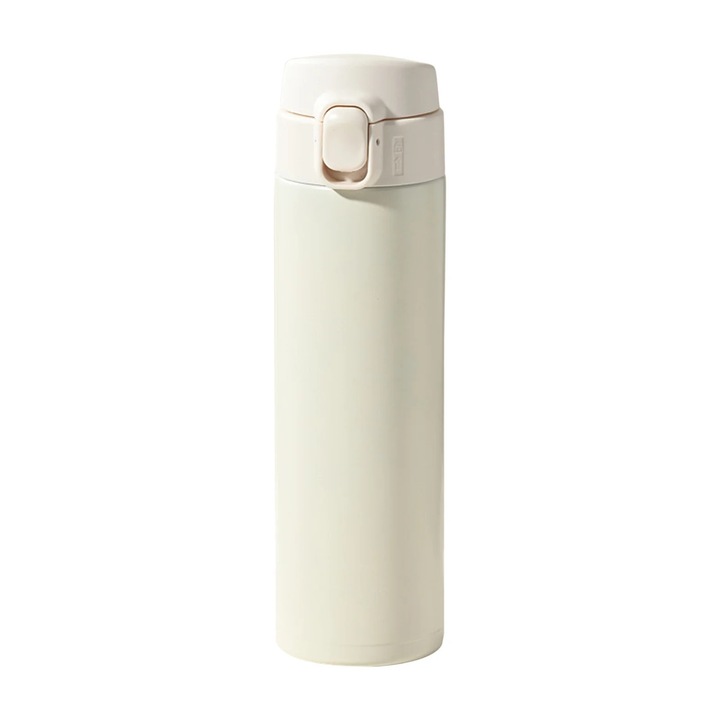 Cana termos YANYXR 450ml inox cu maner alb 23x6.5cm