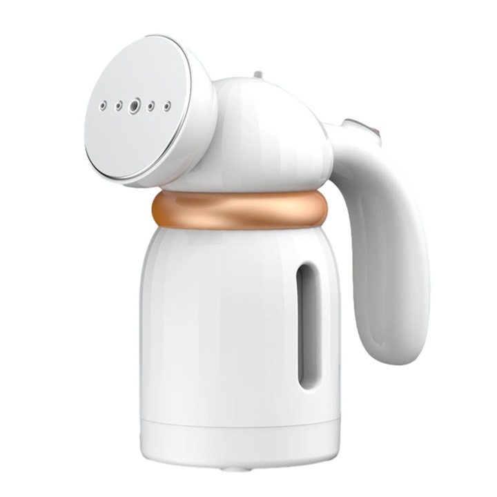 Fier de calcat portabil, 800W, capacitate rezervor 150ml, abur puternic, albastru, dimensiuni 20x17.8x9cm