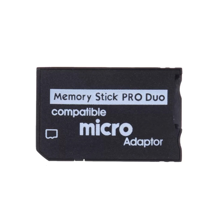 Adaptor Micro SD la MS Pro Duo, 32x20x1.6mm, negru, set 1 buc
