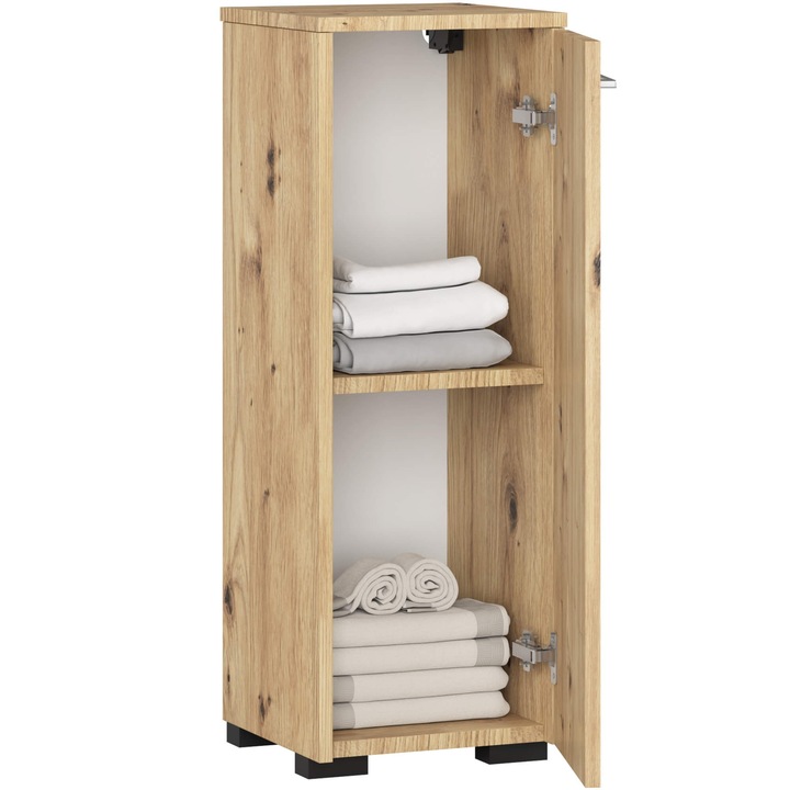 Dulap baie AKORD FIN S30, 1 raft, dab artisan, 30x60x22cm