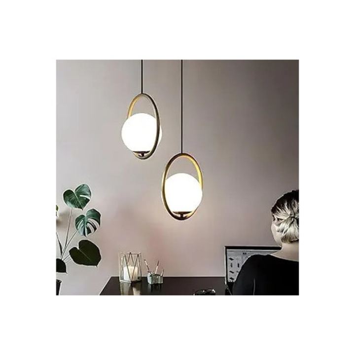 EDC® vezetékes csillár 1 gömbbel, matt fehér E27 x1