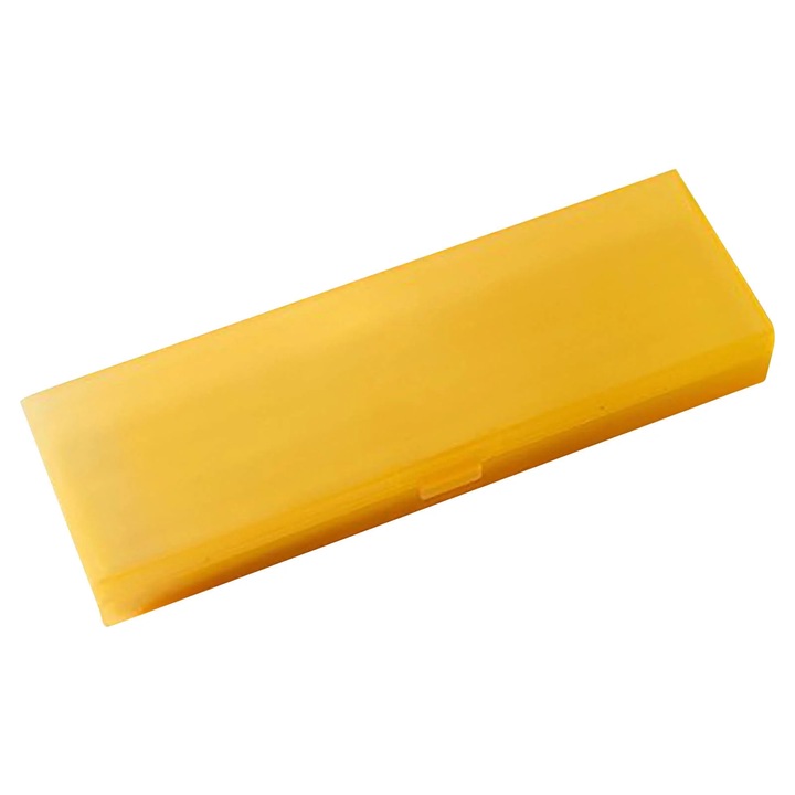 Cutie depozitare rechizite, plastic, capac, 19.5x6.5x2.5cm, translucid mat