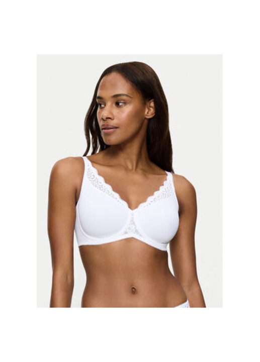 Női melltartó, Triumph, 304537981, Poliamid/Elasztán, Fehér, Fehér