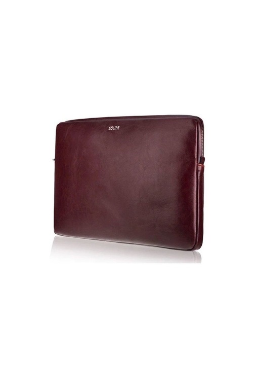 Geanta laptop barbati Solier 15 inch, burgundy