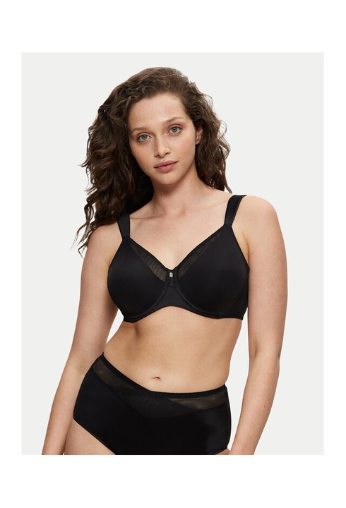 Női melltartó, Triumph, 303437268, poliamid/elasztán, fehér, Fekete