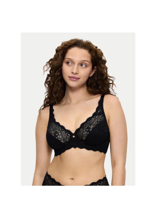 Női melltartó, Triumph, 305249920, Poliamid/Elasztán, Fekete, Fekete