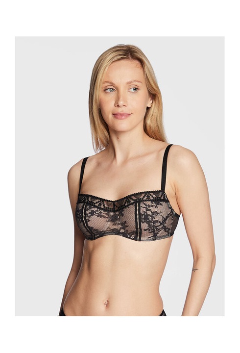 Női melltartó, Passionata, 301210399, Poliészter, Fekete, Fekete