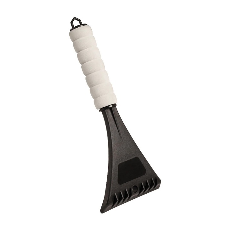 Racleta pentru gheata auto ZYBLSSBB LSM2xh1816-BCS0305053-1, maner din burete EVA, plastic ABS, negru/alb, 27 x 10.8 x 3.2 cm