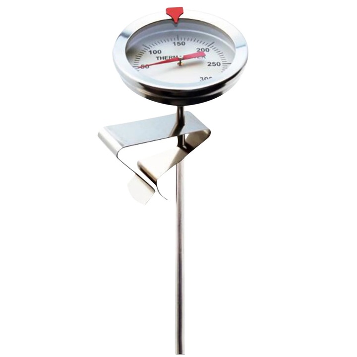 Termometru digital carne YANYXR, sonda lunga inox, ecran LCD, 15x1.5cm