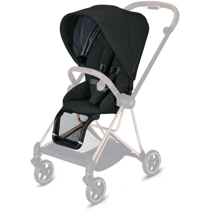 Cybex Mios 2.0 babakocsi üléskárpit, mélyfekete, kényelmes betét, légáteresztő kárpit