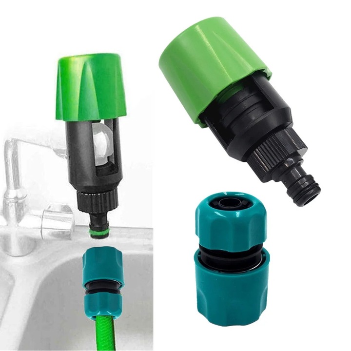 Univerzális csap adapter kerti tömlőhöz YANYXR zöld 11x5.5x5.5cm