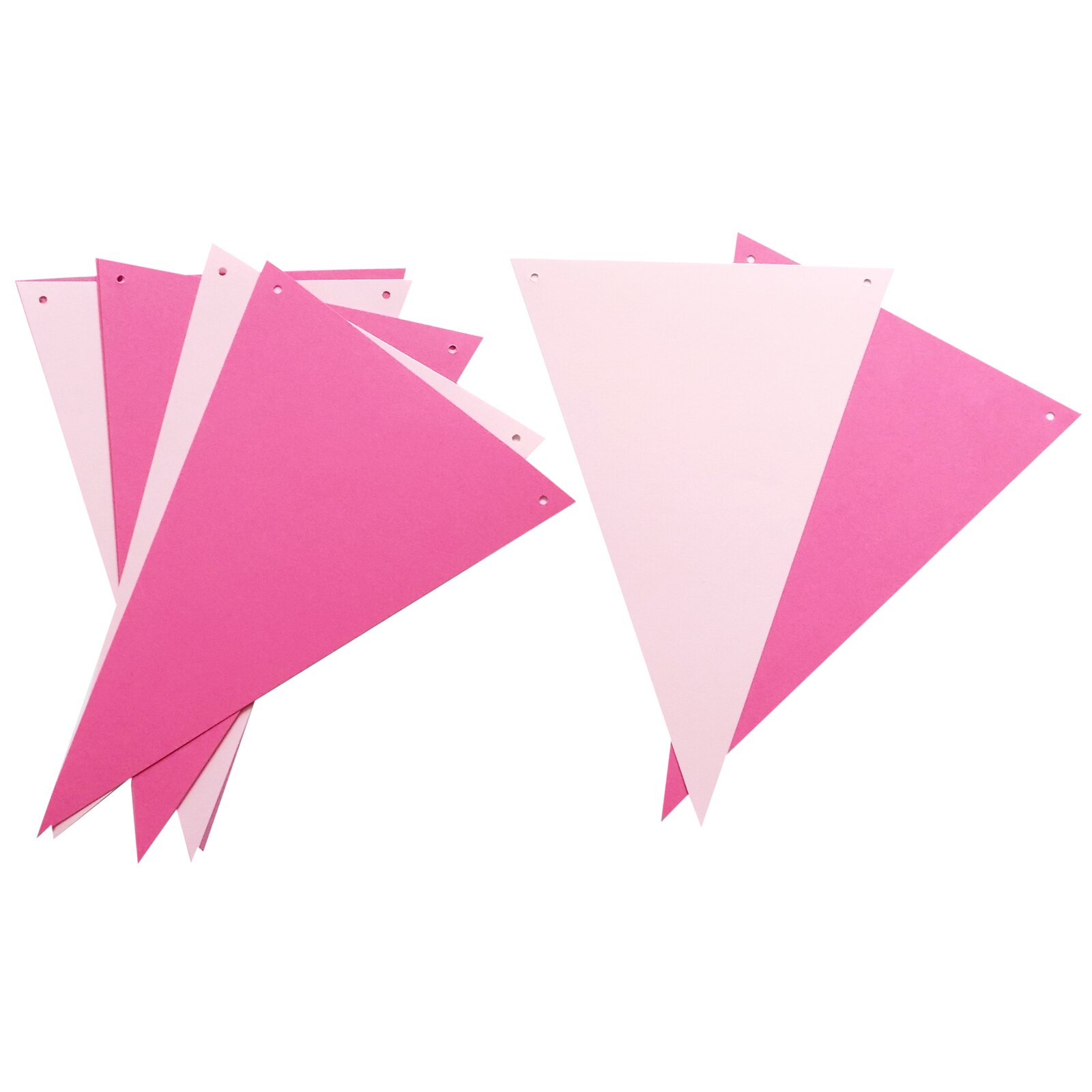 Ghirlanda party 10 stegulete roz ciclam si roz pastel 148 x 210 mm