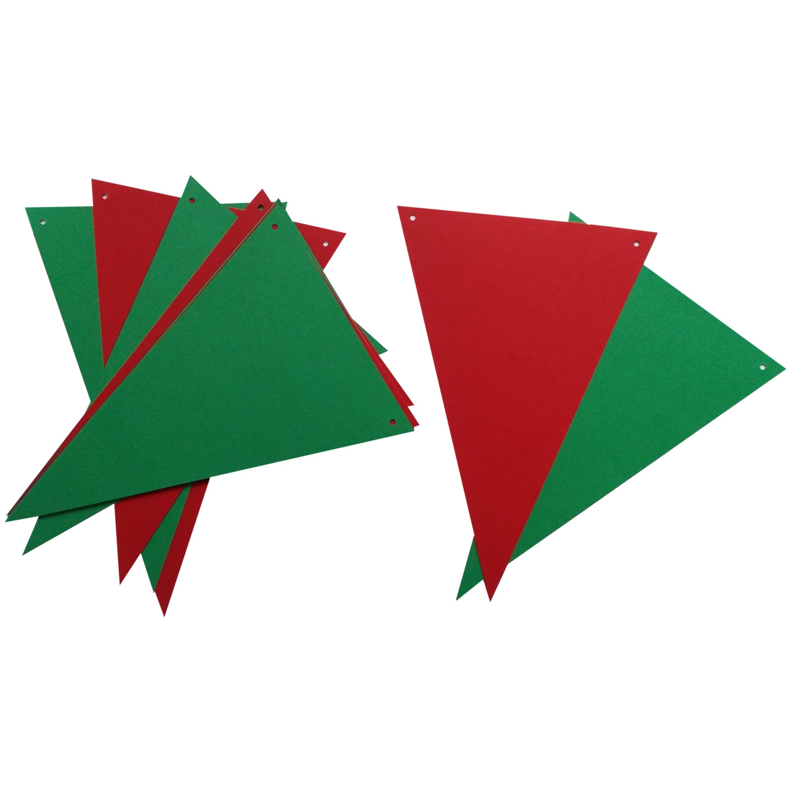 Ghirlanda party 10 stegulete combinate verde si rosu Christmas 148 x 210 mm