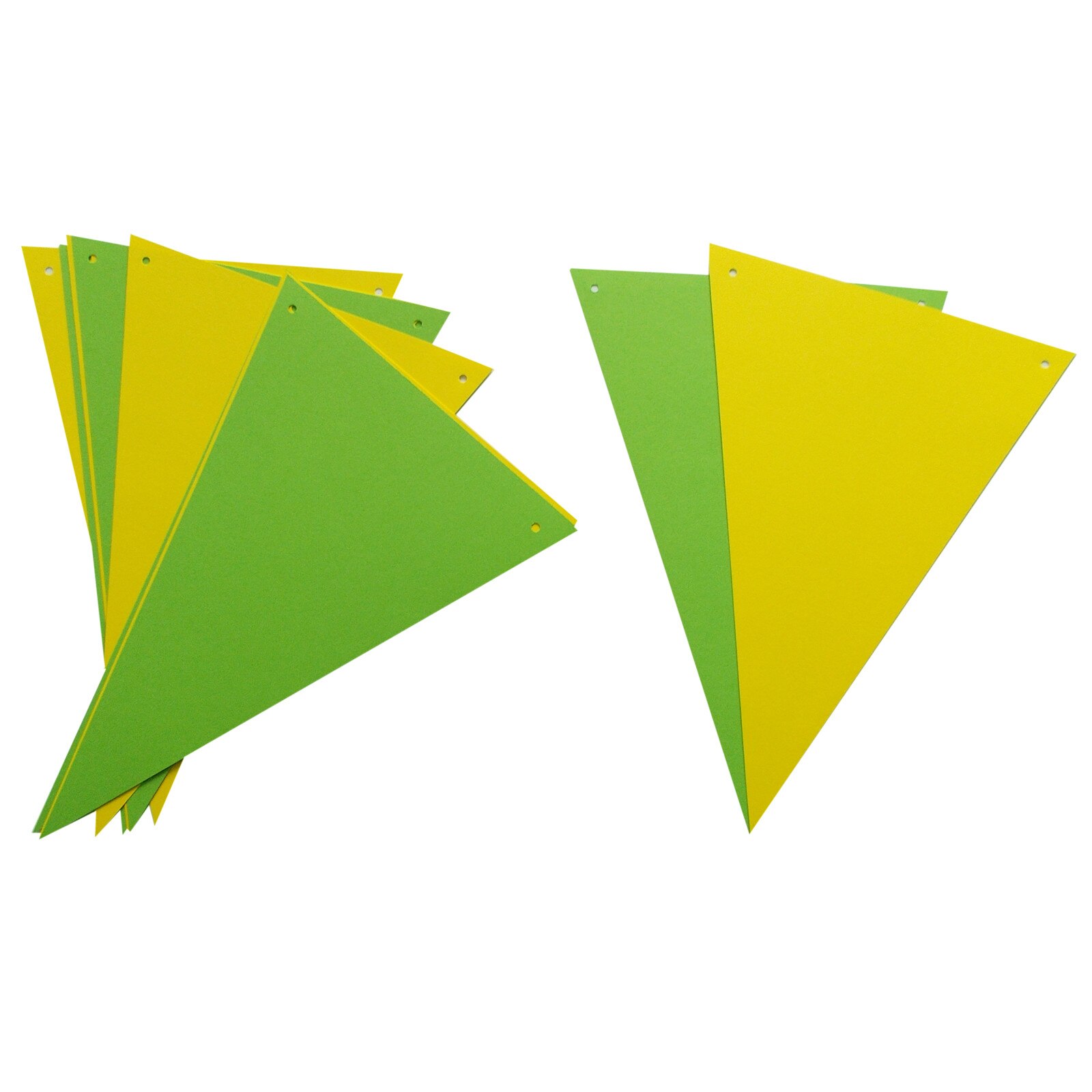 Ghirlanda party 10 stegulete combinate verde crud si galben 148 x 210 mm