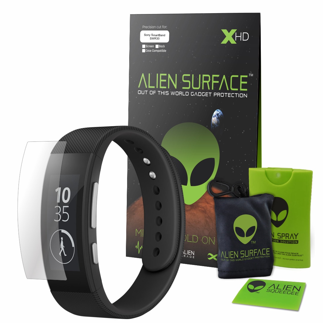 Folie Alien Surface HD, Sony SmartBand SWR30, protectie ecran 1+2 Rezerve