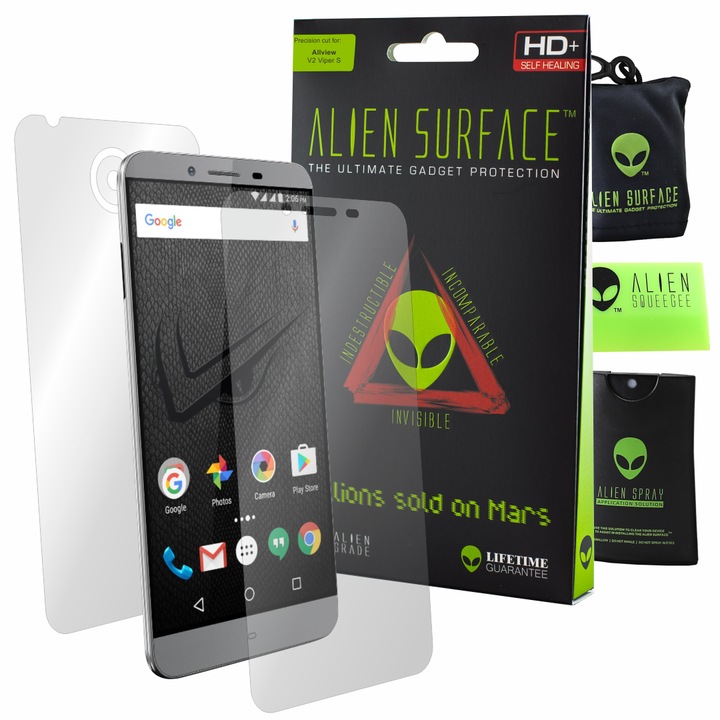 Folie protectie, compatibil cu Allview V2 Viper S, ecran, spate, Alien Surface