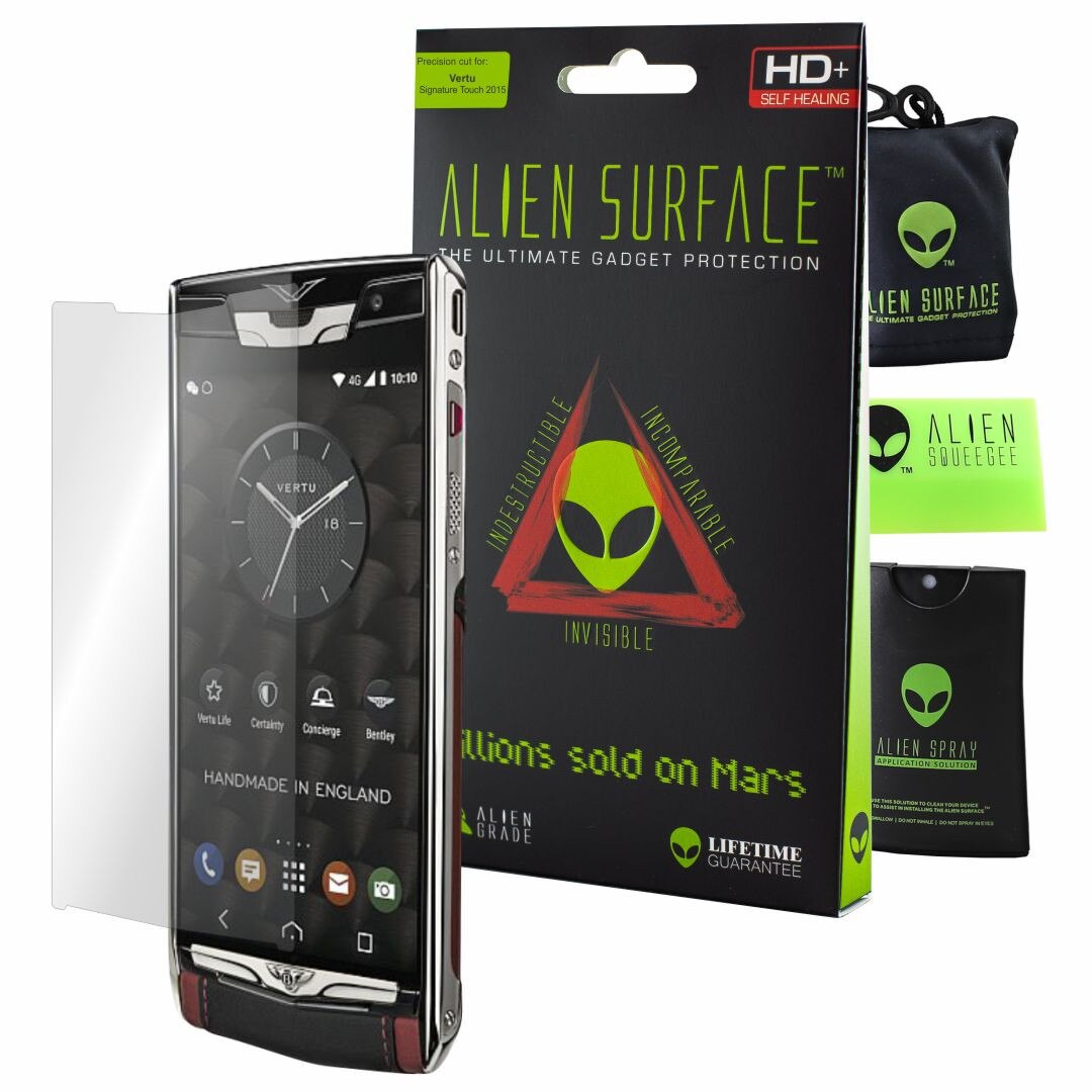 Folie Alien Surface HD, Vertu Signature Touch (2015), protectie ecran + Alien Fiber cadou