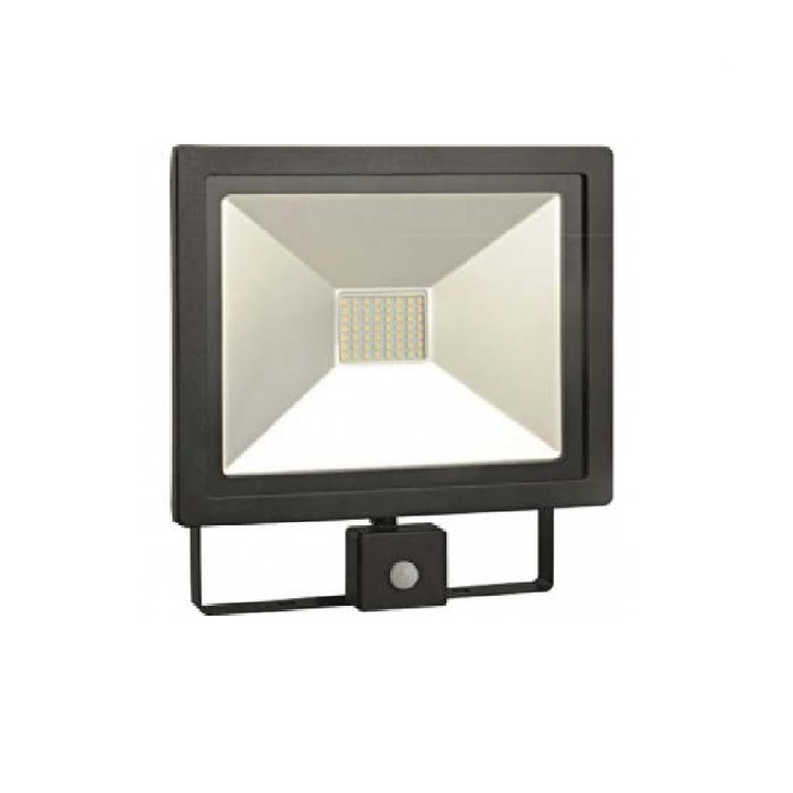 Proiector Led SMD + Senzor 50W Antracit Lumina Alba 230V IP65 Lumen
