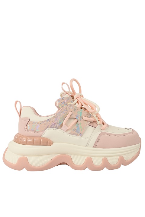 Pantofi sport, dama, PASS COLLECTION, MQ60005b roz, piele naturala, Roz aprins