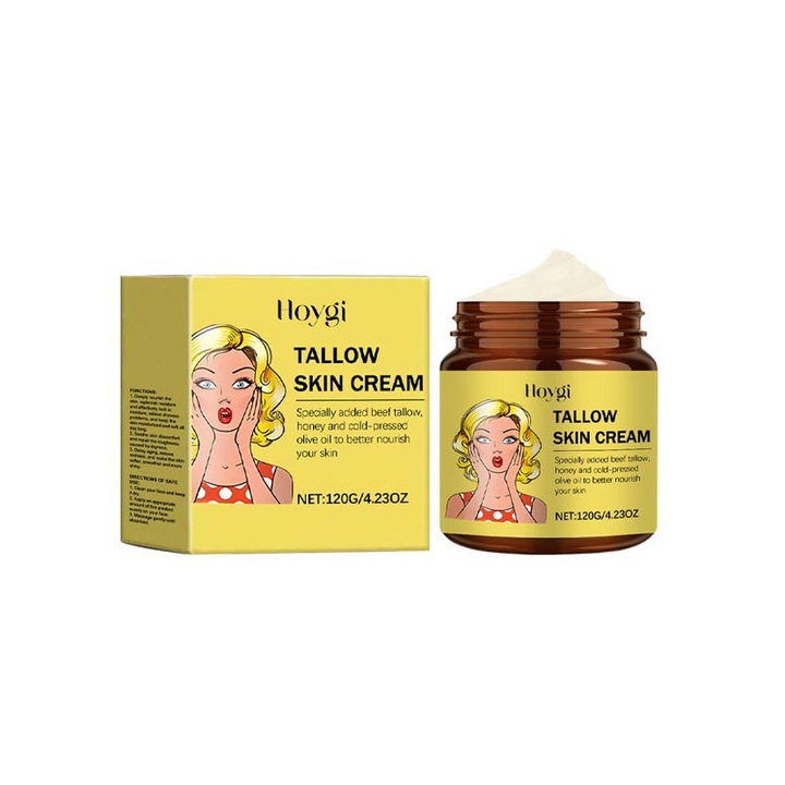Crema de fata Hoygi cu sebum de vita si miere, hidratanta, 120g