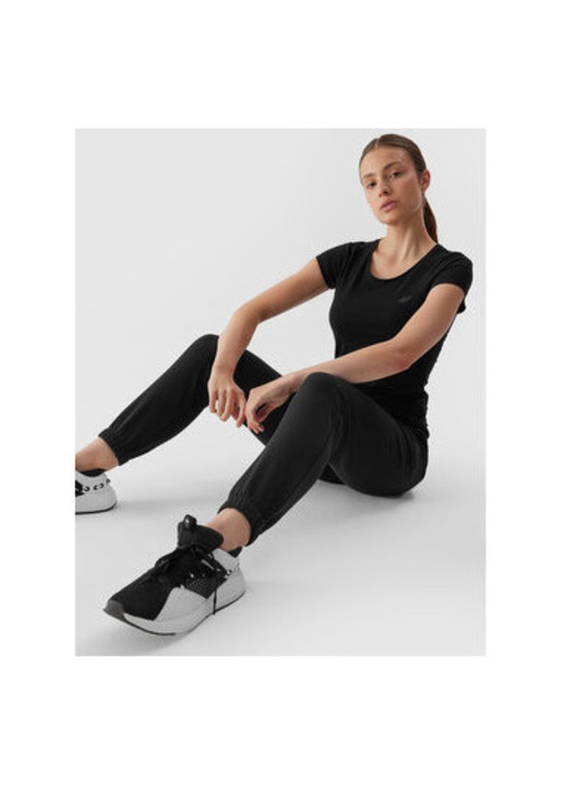 Tricou dama, 4F, 302882465, Bumbac, Negru