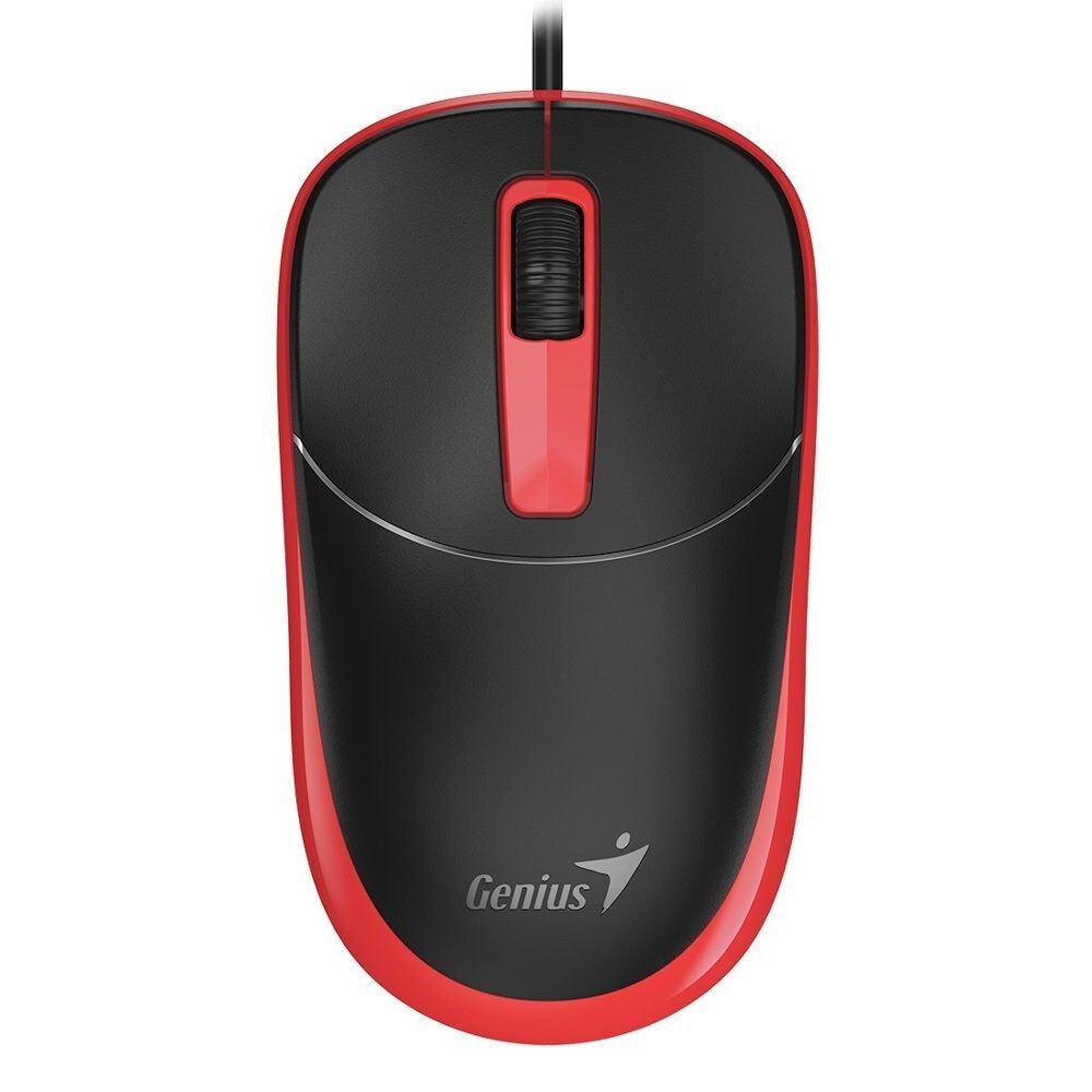 Mouse Wired Genius DX-123, 1200DPI, USB, Negru/Rosu - eMAG.ro