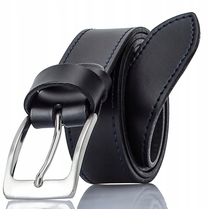 Curea barbati, Piele naturala, Negru, Gracio GM-05, Negru, 110