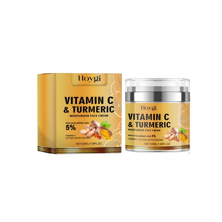 Crema de fata Hoygi cu turmeric, 50ml, anti-imbatranire, indepartare riduri, albire, hidratare