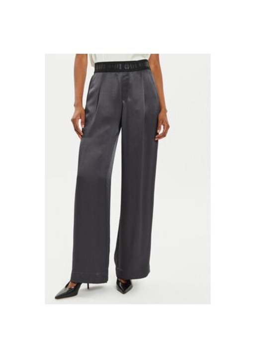 Női nadrág, Oui, 304524691, Viszkóz/Újrahasznosított poliészter, Szürke, Szürke