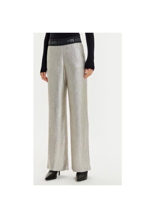 Női nadrág, Oui, 304524677, Poliészter, Arany, Aranyszín