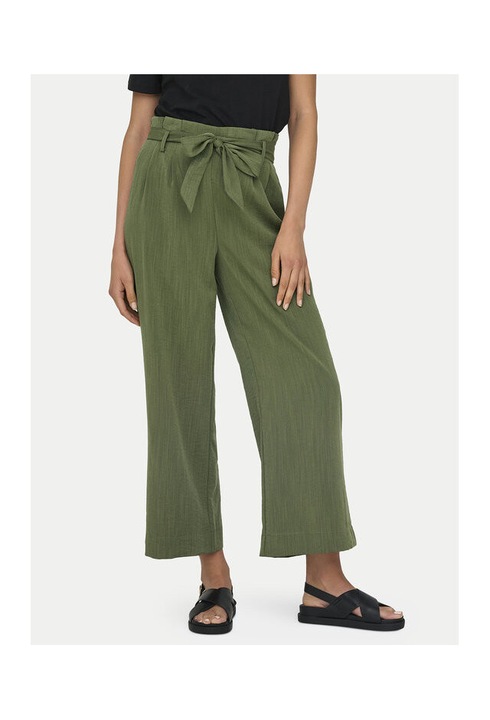 Női nadrág, Only, 304790980, Viszkóz/Poliészter, Zöld, Zöld