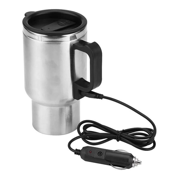 Cana incalzitoare auto YANYXR 450ml inox argintiu 13x17x9.3cm 12V