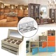 Balamale din otel inoxidabil, set 2 buc, bronz galben, pentru usi din lemn, cu rulmenti cu bile