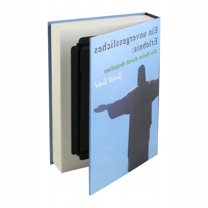 Seif pentru bani, TRS, caseta mascata in carte, albastru, 230 mm