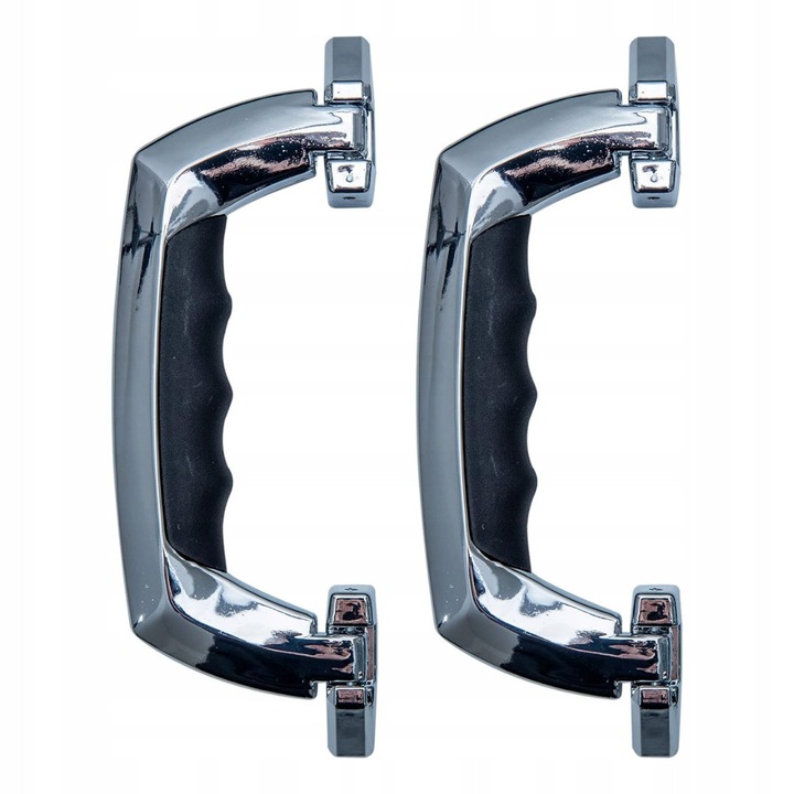 Set 2 Usi pentru Valiza, TRS, Plastic Cromat, 19x7,5x2cm, Argintiu